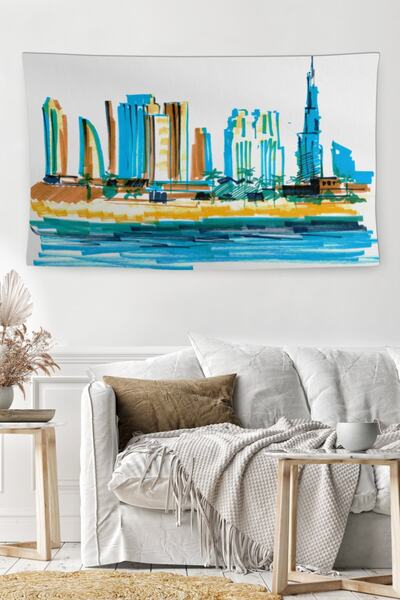 MEKTA HOME Tapiserie decorativă pentru pereți, lavabilă, rezistentă la pete, ...