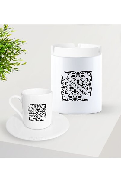Bk Gift Kişiye Özel Isimli Türk Kahvesi Fincanı Ve Seramik Kül Tablası Seti-10