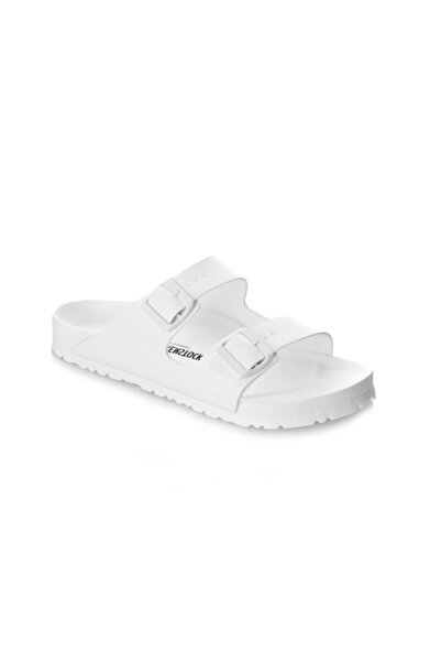 Birkenstock White Men's Slippers 129441 Arizona Eva White