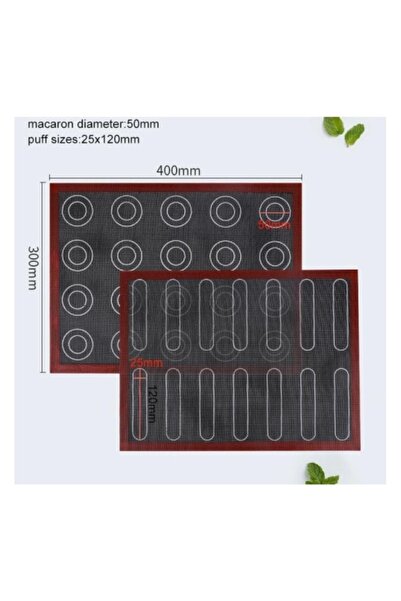 Siliko World Çift Taraflı Makaron Ve Ekler Silpatı 30x40cm