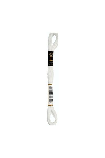 Anchor Muline Hand Embroidery Threads - 8 M - Color No 00001