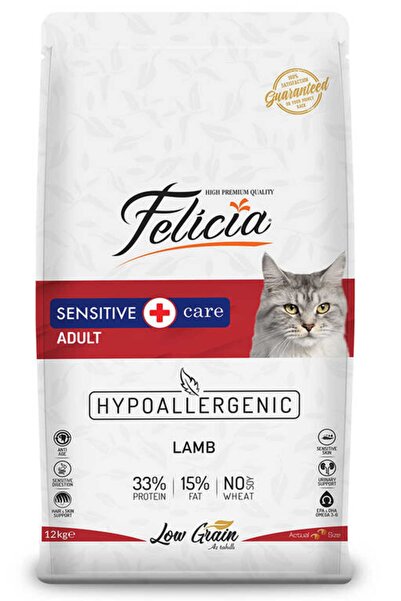 Felicia Az Tahıllı Kuzulu Yetişkin Kedi Maması 12 Kg
