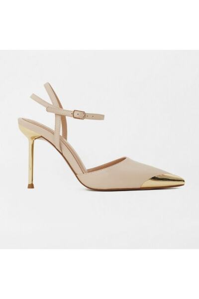 Labella Kadın Çift Bantlı Ince Topuklu Ayakkabı Stiletto