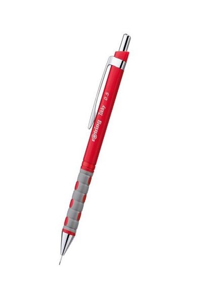 Rotring مجموعة أقلام الرصاص الحمراء Verzatil من Tikky 0.7 + طرف + ممحاة
