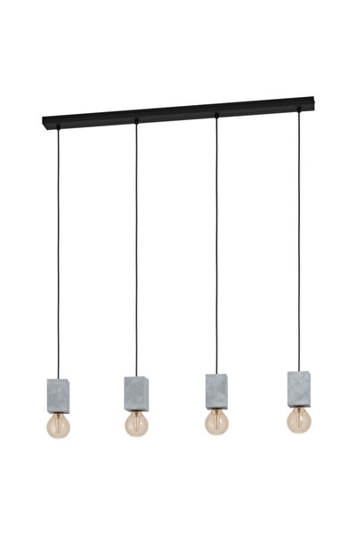 Eglo 43598 "PRESTWICK 3" 110 Cm Yüksekliğinde Çelik Siyah Sarkıt Avize