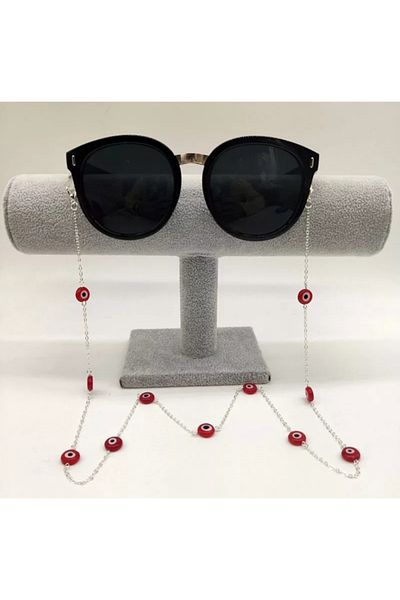 platin hediyelik Chain Evil Eye Bead Sunglasses Chain Glasses Rope Strap Accessory