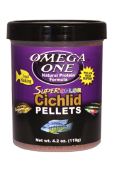 OMEGA ONE Super Color Cichlid Large Pellets 490ml / 231gr.