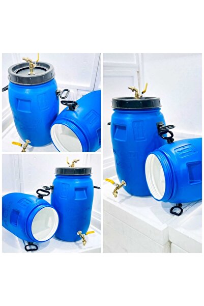 yağmur plastik 30 lt  Musluklu Varil Bidon Şarap Sirke Için Fermante Için 2x Musluk Çıkışlı