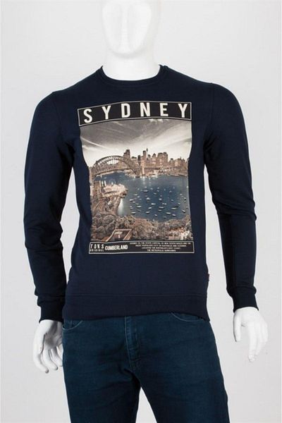 Dünyadan Hediyeler Sidney Unisex Βαμβακερό φούτερ Slim Fit Small