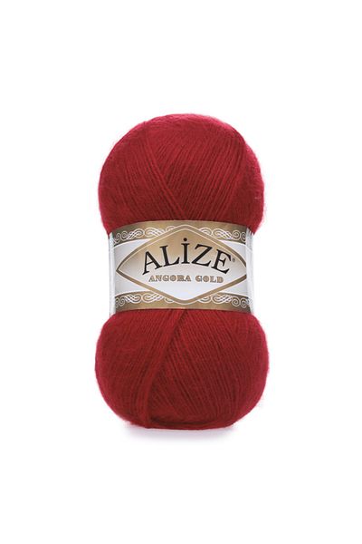 Alize Angora Gold 5 Pieces 100 Gr Red Hand Knitting Lanyard 106