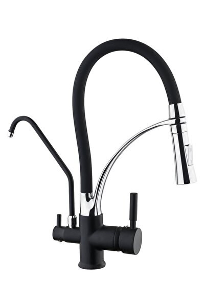 Vilas Madrid Esnek Boru Su Arıtma 3 Çıkışlı Mutfak Evye Bataryası