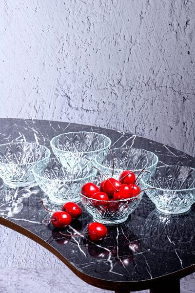 Porselen Diyarı 6-Piece Gardenia Glass Bowl - Snack Bowl (10x10x5