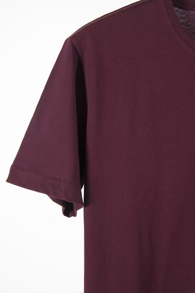 Terapi Men Unisex Claret Red Crew Neck Oversize Fit Basic Cotton T-shirt