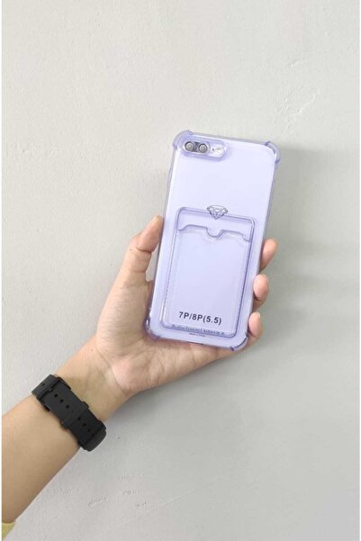 BilişimGo Technology Iphone 7 Plus / 8 Plus Uyumlu Şeffaf Kartlıklı Köşe Koru...