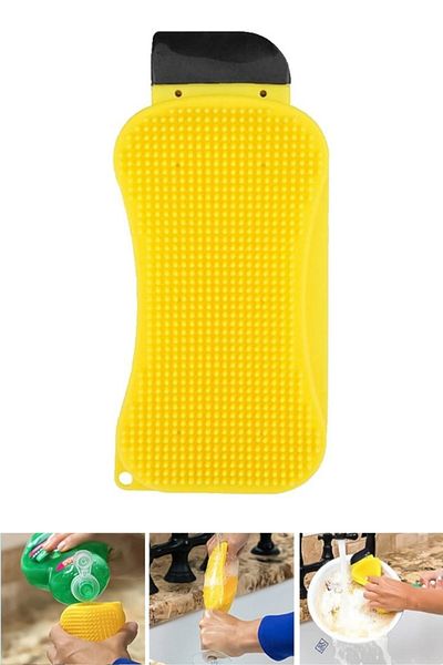 Buffer 3in1 Hero Silicone Dish Purification Brush for Difficult Dishes