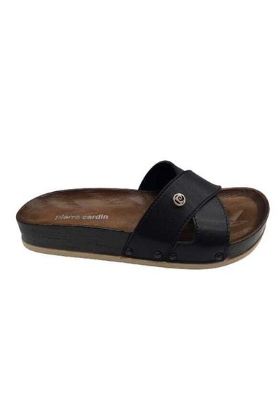 Pierre Cardin Sole Comfortable Orthopedic Women's Black Slippers PC-3223