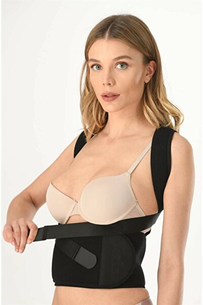 Ankaflex Корсет для випрямлення спини Чорний ортопедичний корсет для профілактики сутулості