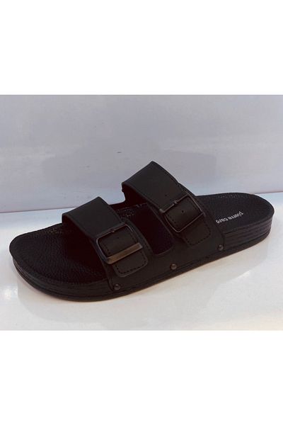 Pierre Cardin 3244 Ανδρικές παντόφλες Μαύρη Πόρπη Ανατομική Σόλα
