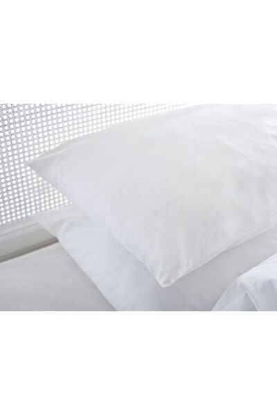 mer-tim ezberbozan ev tekstili Mer-tim 2-Piece 50x70 Renforce White Zippered Pillow Case