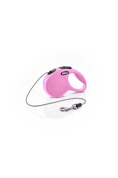 Flexi New Classic Automatic Rope Cat-Dog Walking Collar XS 8 Kg 3m Pink