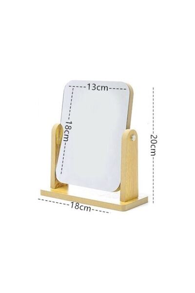 gaman Настільне дзеркало для макіяжу на підставці 18x13 см Настільне дзеркало з дерева Дизайнерське дзеркало