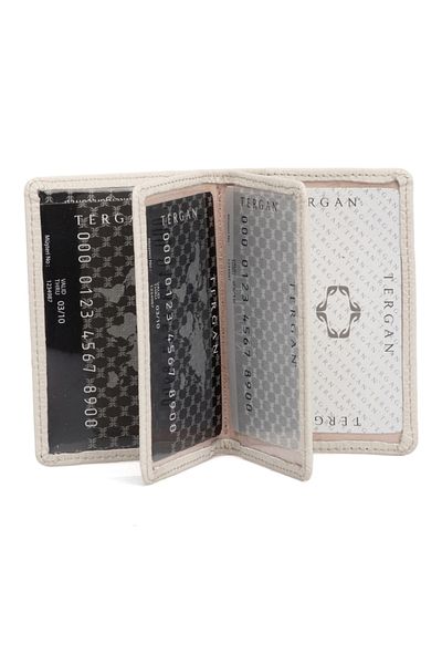 Tergan Μπεζ Δερμάτινη θήκη κάρτας Unisex 01601b19