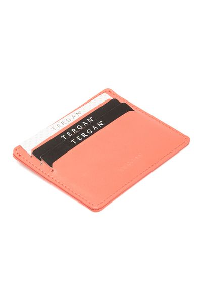 Tergan Κόκκινη Δερμάτινη Θήκη Κάρτας Unisex 01050m6j
