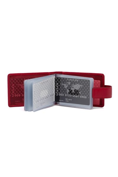 Tergan Κόκκινη δερμάτινη θήκη πιστωτικής κάρτας Unisex 01512c71