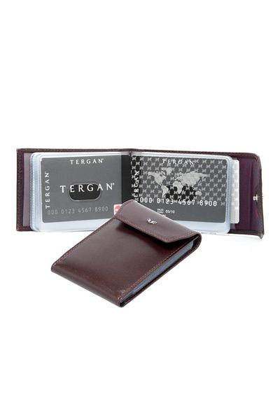 Tergan Claret Red Δερμάτινη θήκη κάρτας Unisex 01193t37