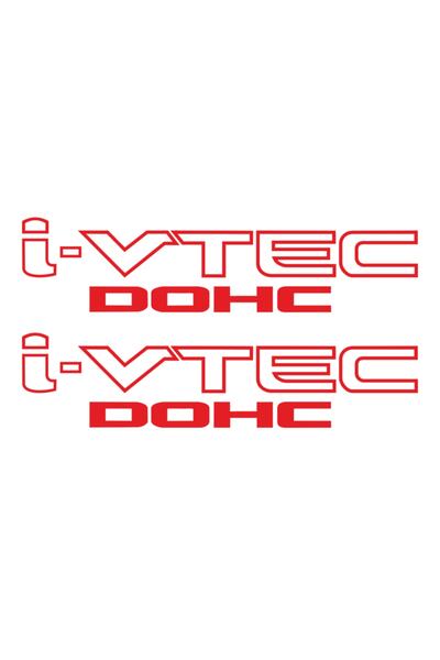 esticker ملصق سيارة هوندا I-vtec Dohc مقاس 25 × 6 سم عدد 2 قطعة