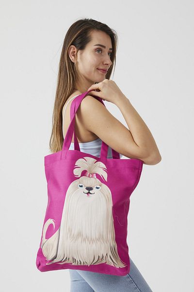 AYSHOME Τσάντα ώμου παραλίας Ays Home Cute Dog Tote Shopping Beach