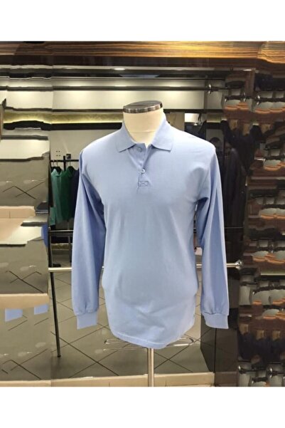Genel Markalar Unisex Polo Yaka Uzun Kol Lakos Pamuk T-shirt
