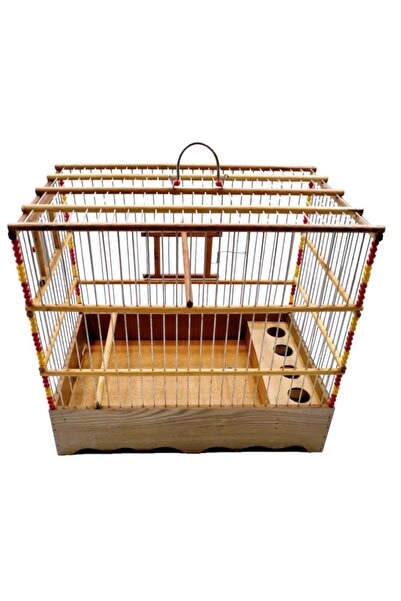 Ans El Yapımı Ahşap Kuş Kafesi 25*38*35cm
