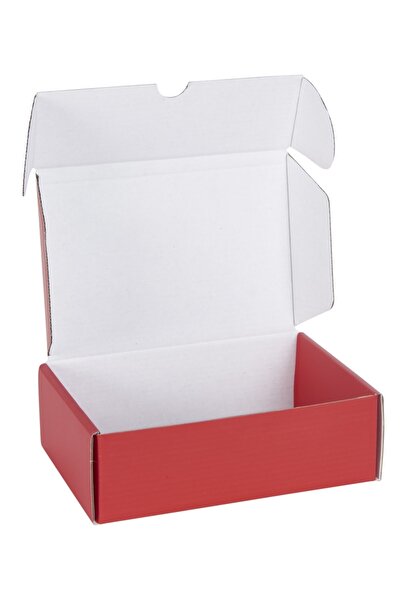 Brandtobag 17x13x7.5 Lüks Dayanıklı E-ticaret Mat Selefonlu Kargo Kutusu - 0.552 Desi Kırmızı (25 Adet)