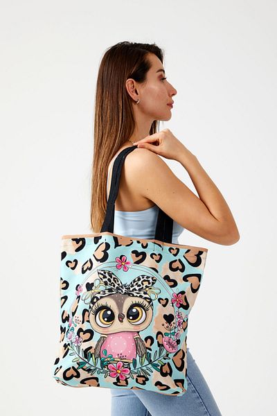 AYSHOME Ays Home Cute Leopard Tote Shopping Beach Shoulder Bag