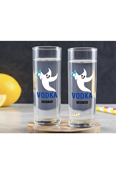 Bk Gift Kişiye Özel Renkli Baskılı Vodka Tasarımlı Ikili Vodka Bardağı-1