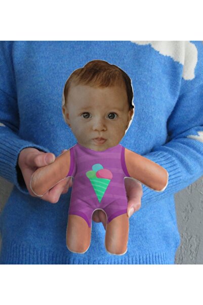 Bk Gift Kişiye Özel Eğlenceli Surat Bebek Yastık-11