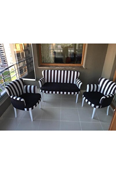 Kayser Home Çay Seti Koltuk Takımı Ofis Bahçe Balkon Oturma Grubu Berjer Zebr...