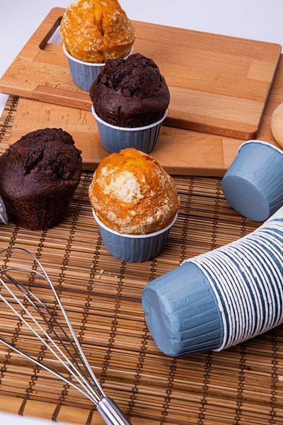 Huzur Party Store Anthracite Gray 50-Piece Cake Mold, 7x3.5 Cm Silver Muffin Mold, Cupcake Stand Capsule