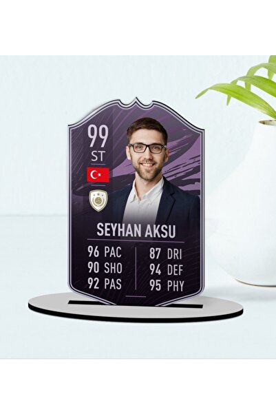 Bk Gift Kişiye Özel Ahşap Biblo Futbolcu Kartı-5