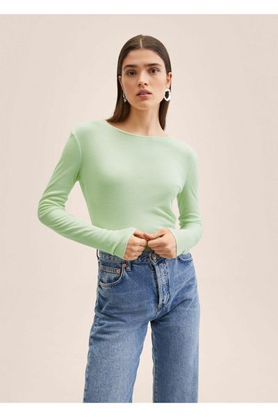 MANGO Woman Tricou 100% Lyocell