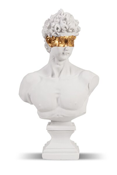 SNM Home Decoration - David/davut Kaideli Beyaz Popart Büst Polyester Heykel ...