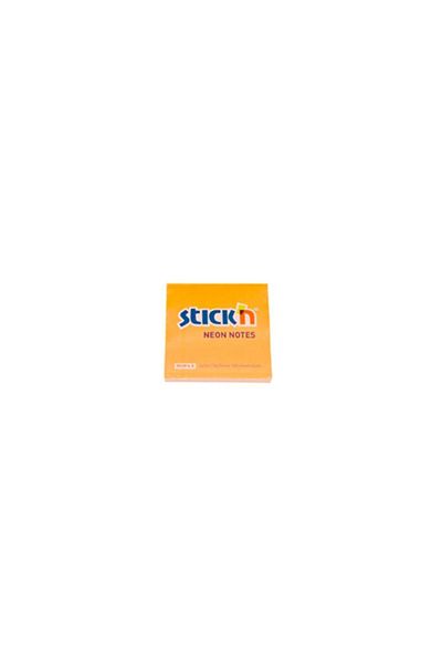 Gıpta ورق ملاحظات لاصق Hopax Stickn 100 Yp 76x76 برتقالي فسفوري