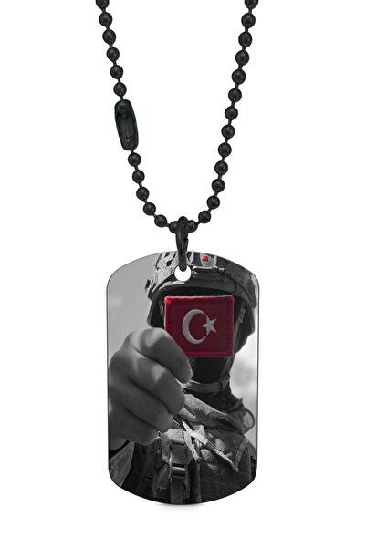 Genel Markalar Polis Özel Harekat Siyah Renk Künye / Kolye Dft3792