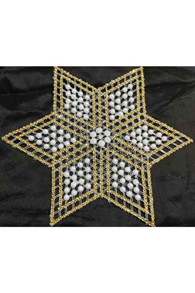 ART HEDİYE 3 قطع من المناديل المصنوعة من الدانتيل المطرز بالنجوم Tsrm15-3