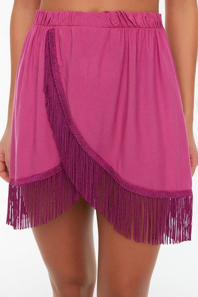 Trendyol Collection Fukszia bojt részletes mini strandszoknya TBESS22ET0010