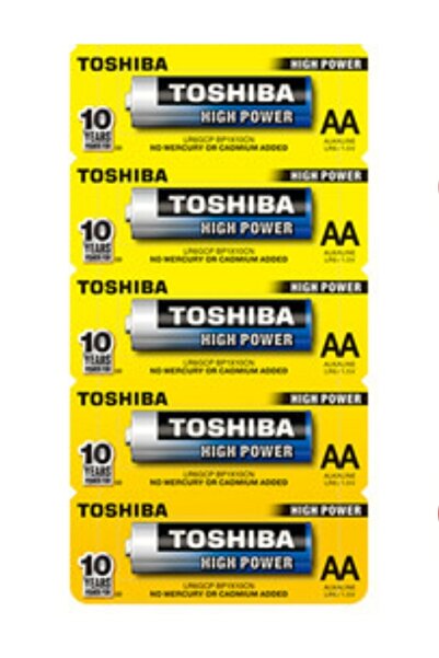 Toshiba 5 Adet Lr6 Alkaline Aa Kalem Pil (uzaktan Kumanda-radyo-el Feneri Pili
