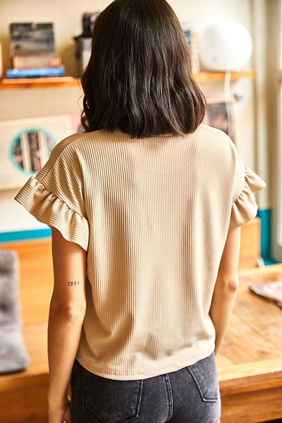 Olalook T-Shirt - Beige - Regular fit