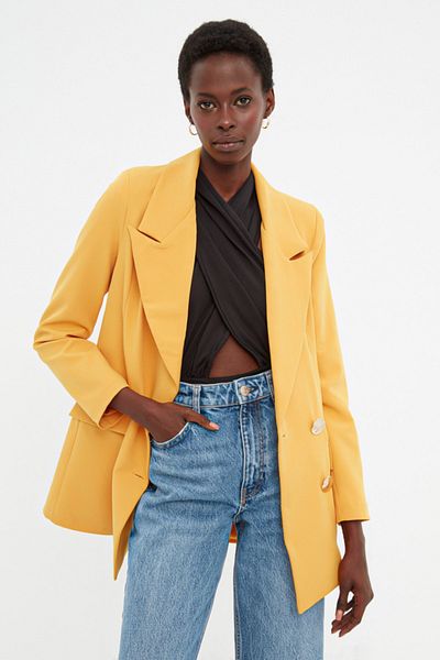 Trendyol Collection Blazer - Gelb - Regular Fit