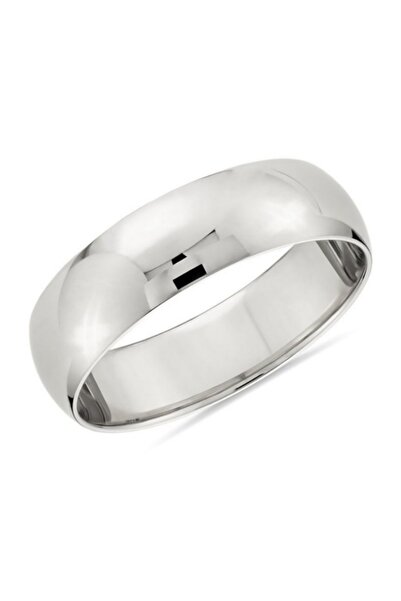 Silver Self Gümüş Alyans 6 mm Bombeli